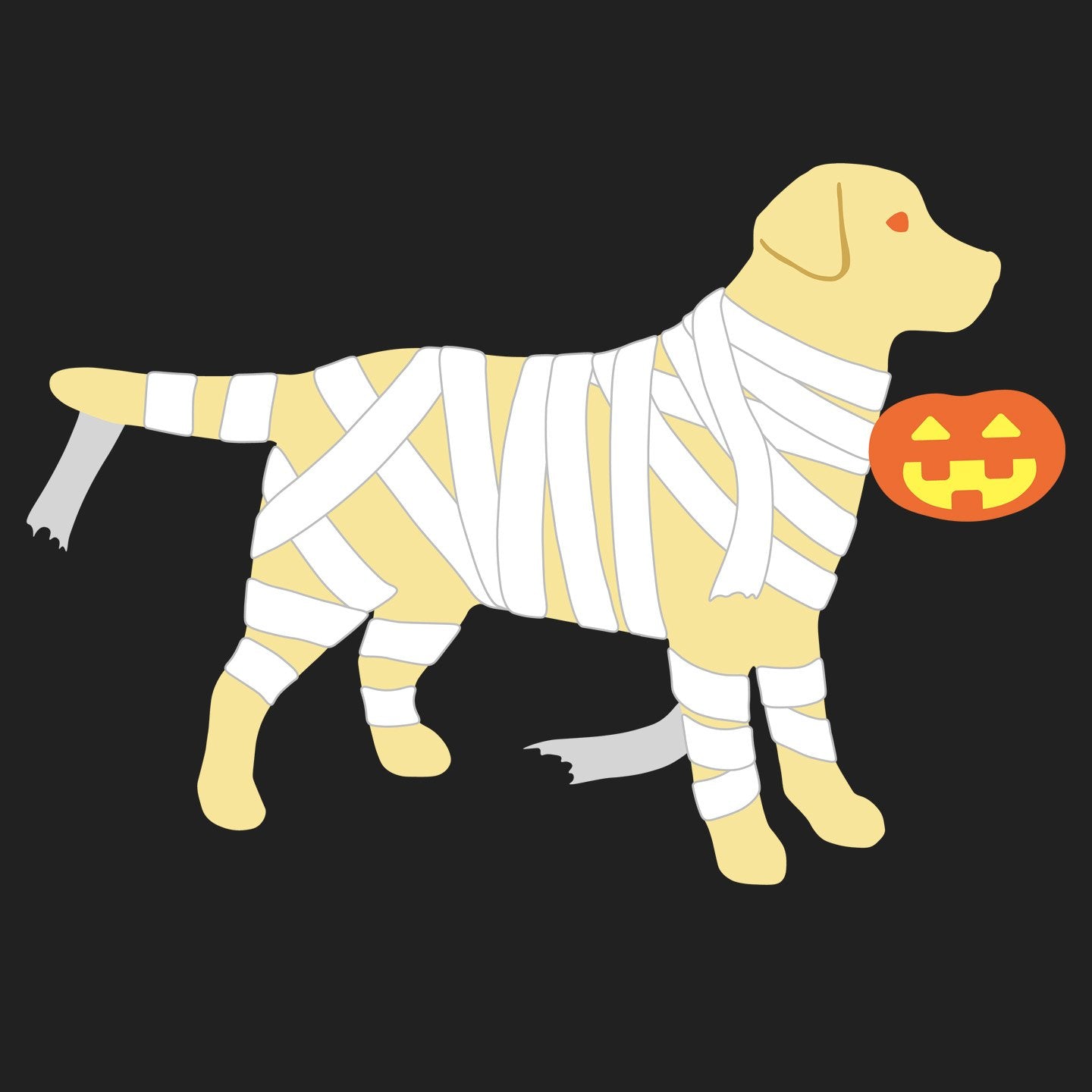 Yellow Lab Mummy Trick or Treater - Women's V-Neck Long Sleeve T-Shirt