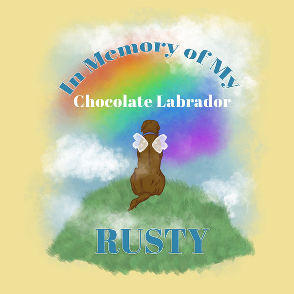 In Memory of My Chocolate Lab - Personalized Custom Adult Unisex T-Shirt