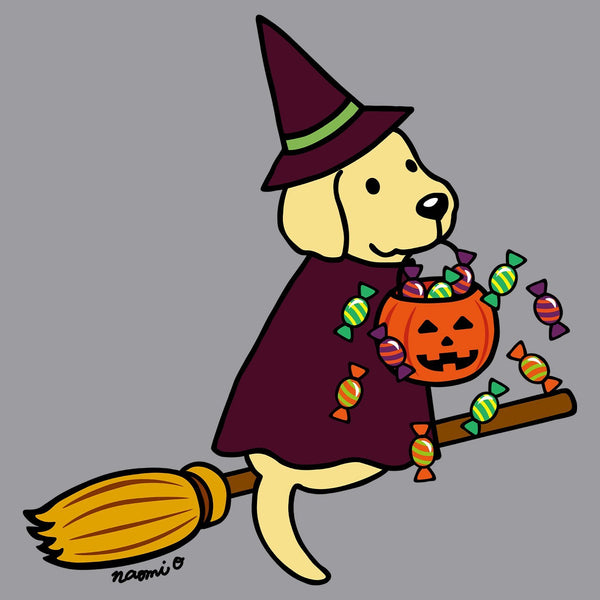Yellow Lab Witch - Adult Unisex Hoodie Sweatshirt