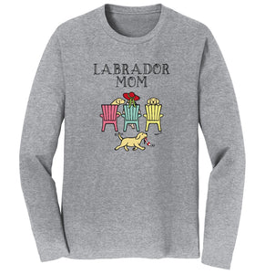 Yellow Labrador Dog Mom - Mother's Day Deck Chairs Design | Long Sleeve T-Shirt