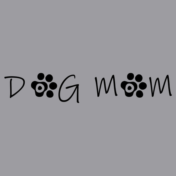 Dog Mom - Paw Text - Women's V-Neck T-Shirt