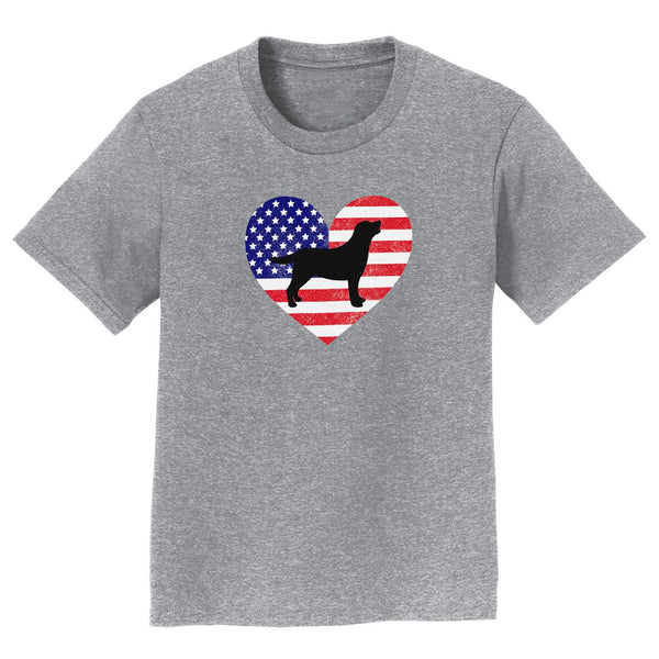 USA Flag Lab Silhouette - Kids' Unisex T-Shirt