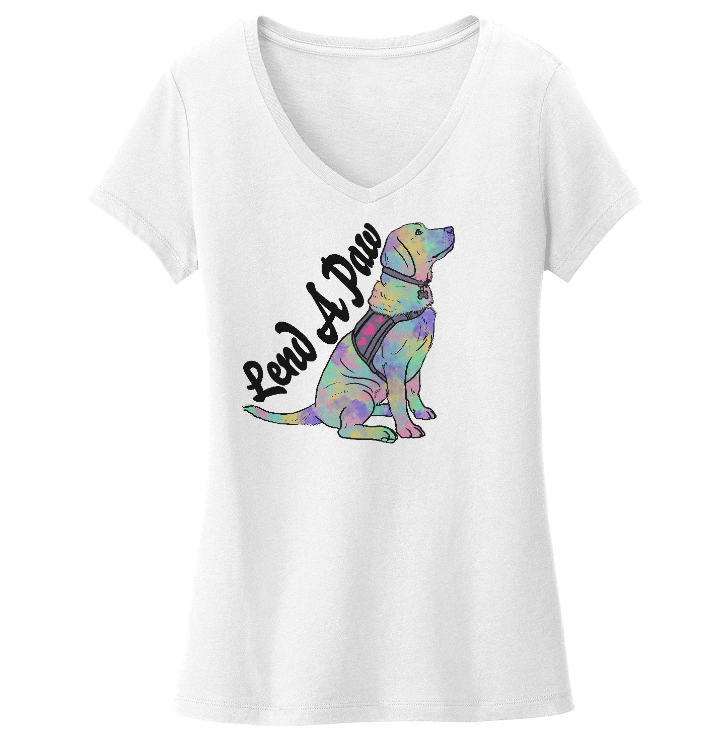 Animal Pride - Lend a Paw Labrador Retriever - Women's V-Neck T-Shirt
