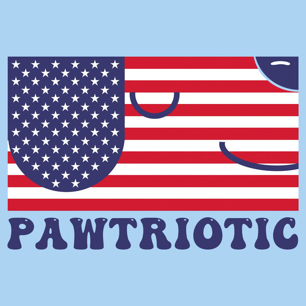 Pawtriotic Flag Dog - Adult Unisex T-Shirt