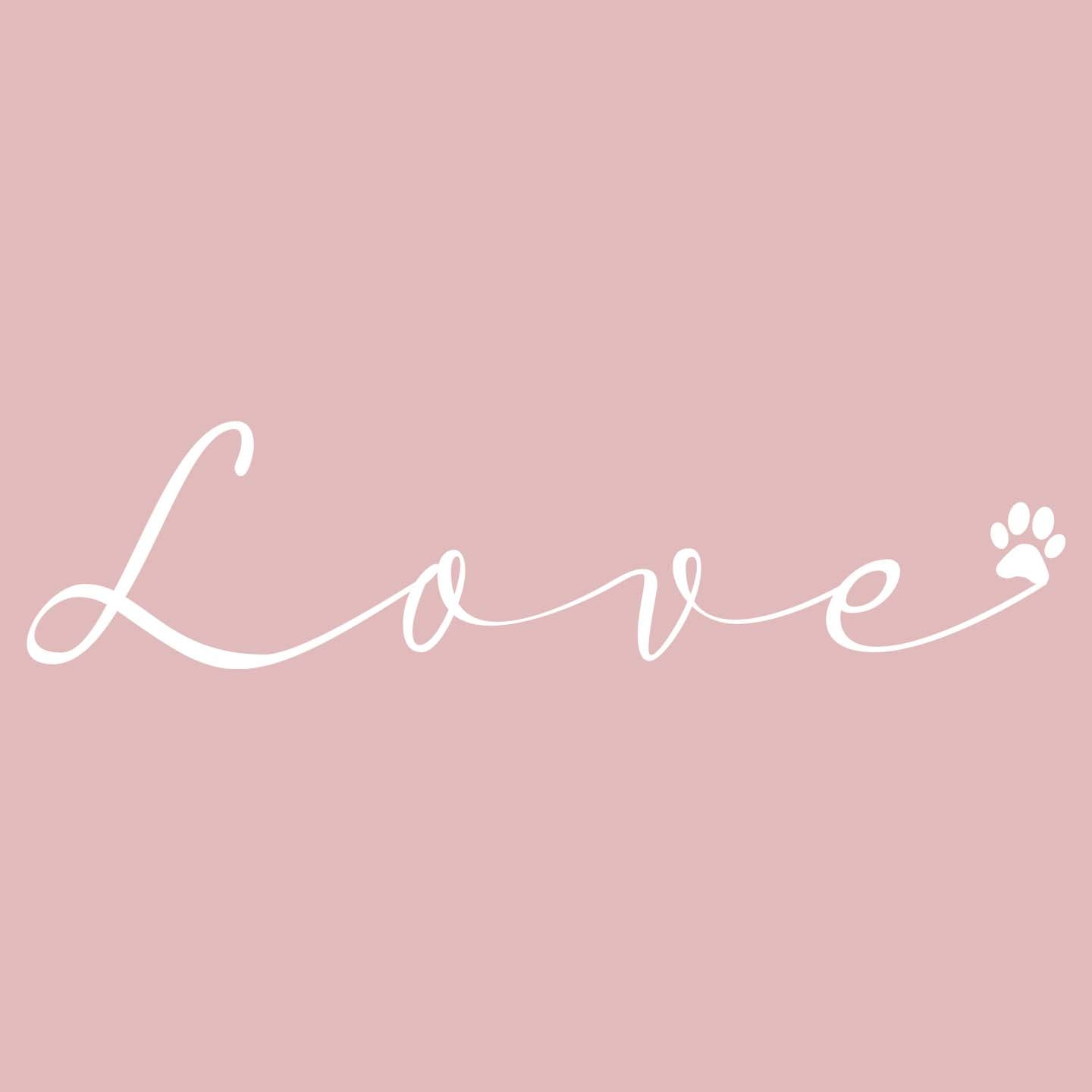 Love Script Paw - Women's Fitted T-Shirt