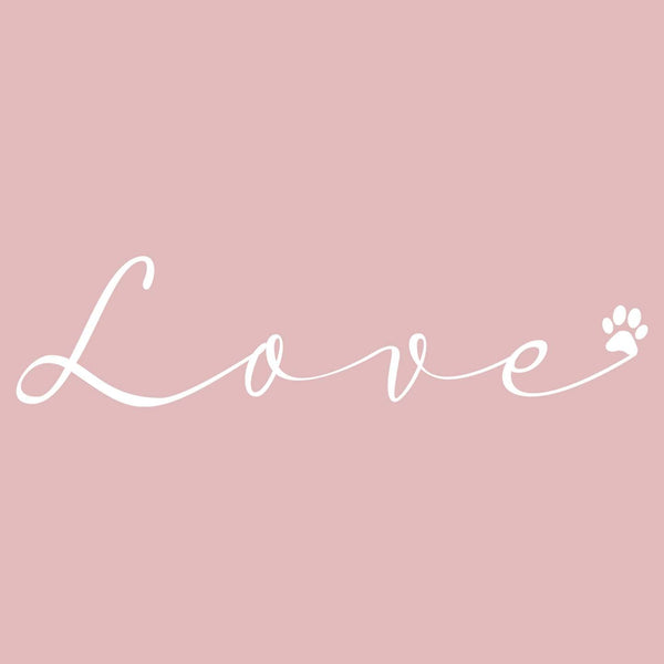 Love Script Paw - Women's Fitted T-Shirt