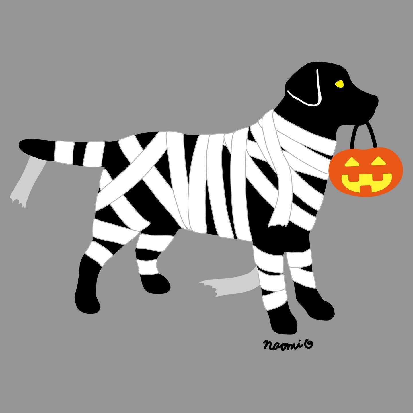 Black Lab Mummy Trick or Treater - Women's Tri-Blend T-Shirt