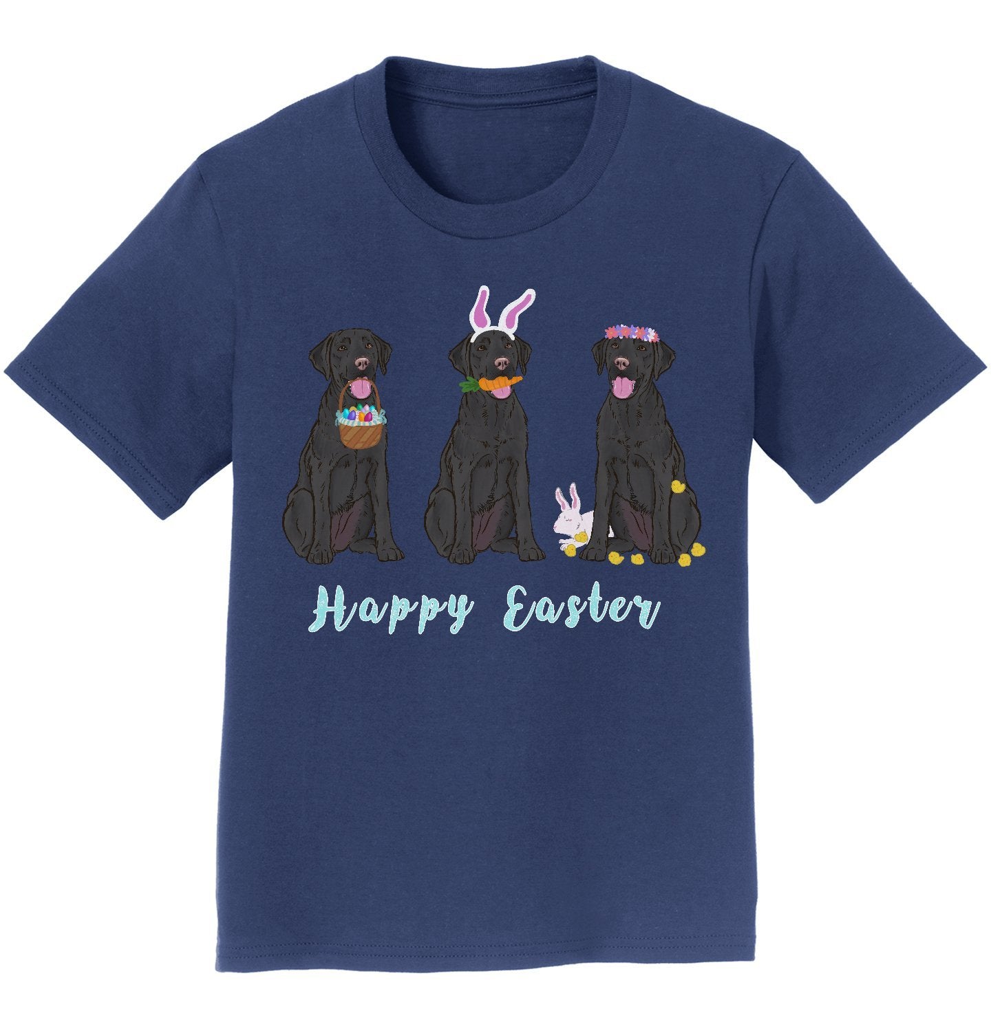 Easter Black Labrador Line Up - Kids' Unisex T-Shirt