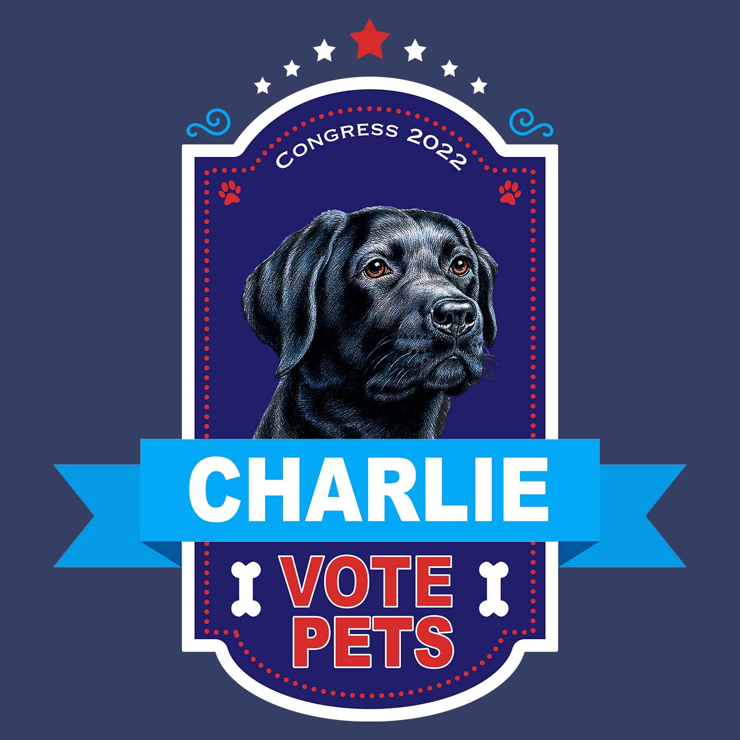 Vote Pets Candidate - Personalized Custom Adult Unisex Long Sleeve T-Shirt