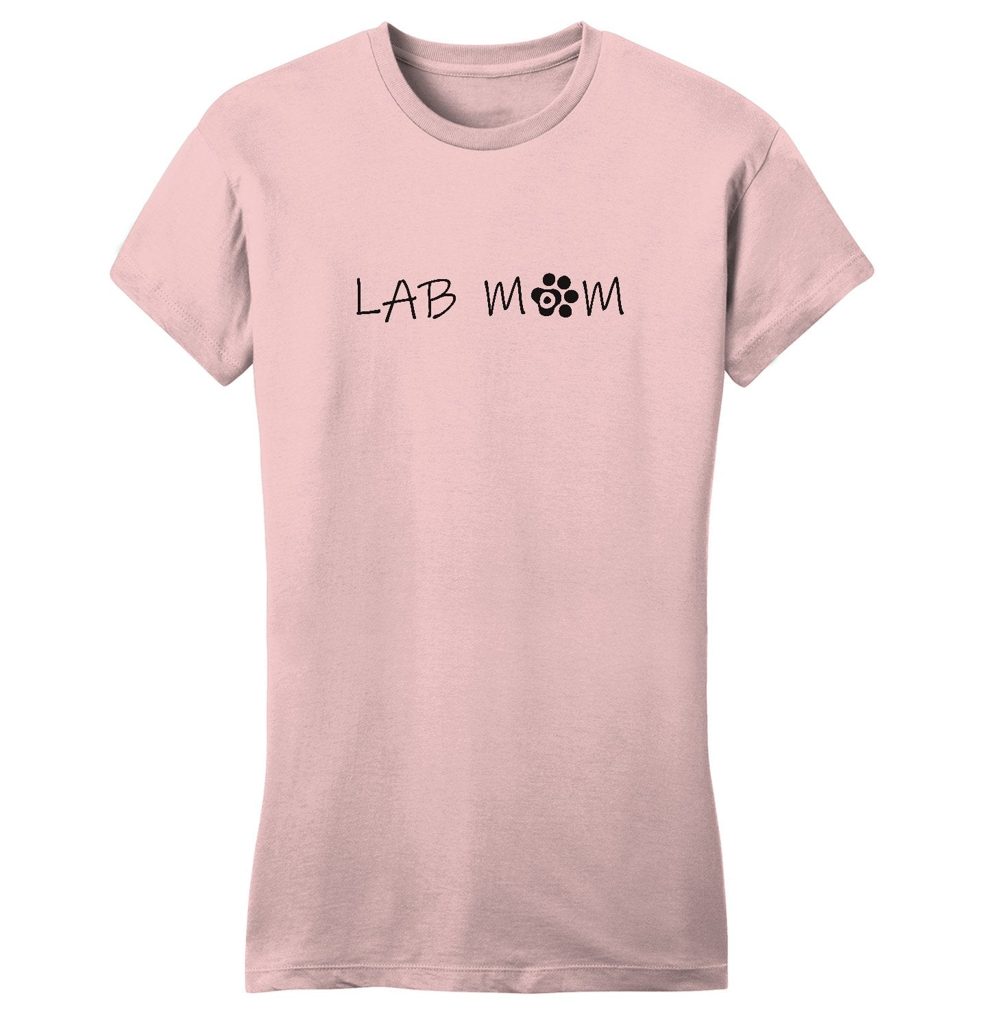 Lab Mom - Paw Text - Women's Fitted T-Shirt