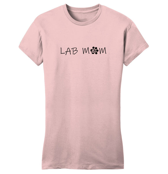Lab Mom - Paw Text - Women's Fitted T-Shirt