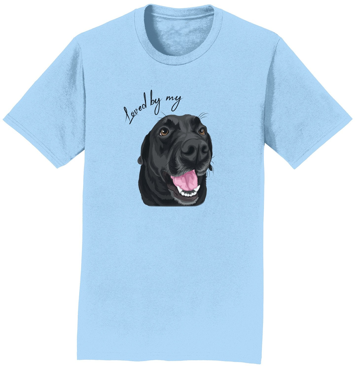 Loved By My Black Lab Personalized Custom Adult Unisex T Shirt