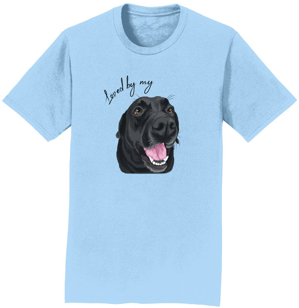 Labradors.com - Loved By My Black Lab - Personalized Custom Adult Unisex T-Shirt