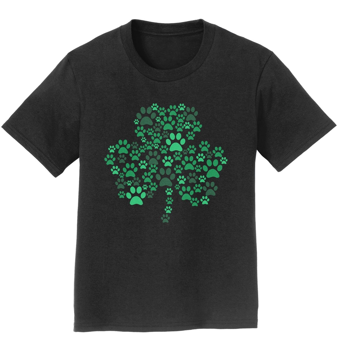 Green Lab Paw Shamrock - Kids' Unisex T-Shirt