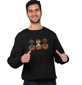 3 Pumpkin Lab Pups - Halloween - Crewneck Sweatshirt