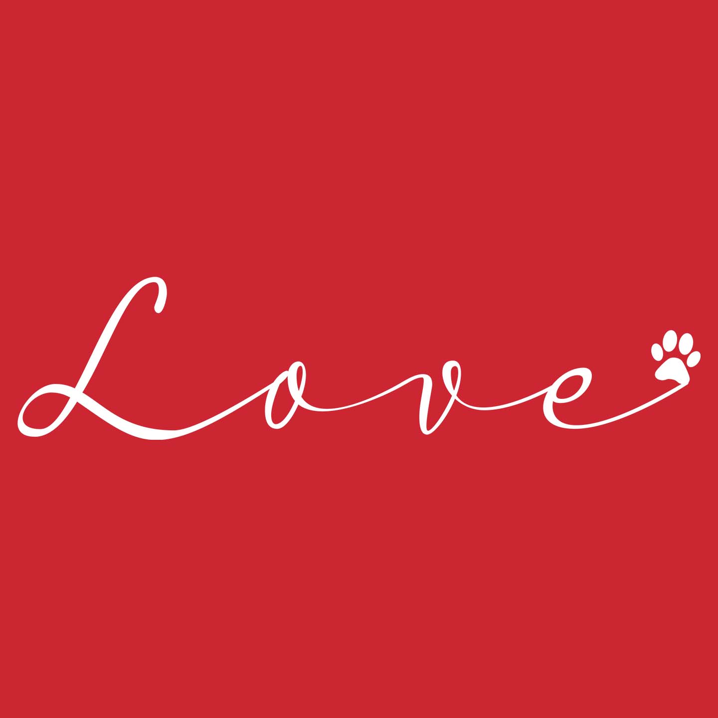 Love Script Paw - Women's V-Neck T-Shirt