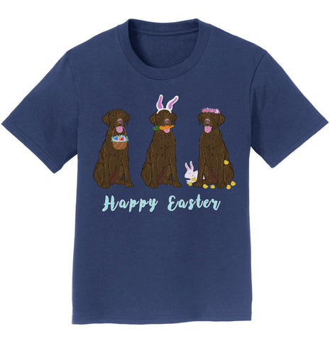 Labradors.com - Easter Chocolate Labrador Line Up - Kids' Unisex T-Shirt