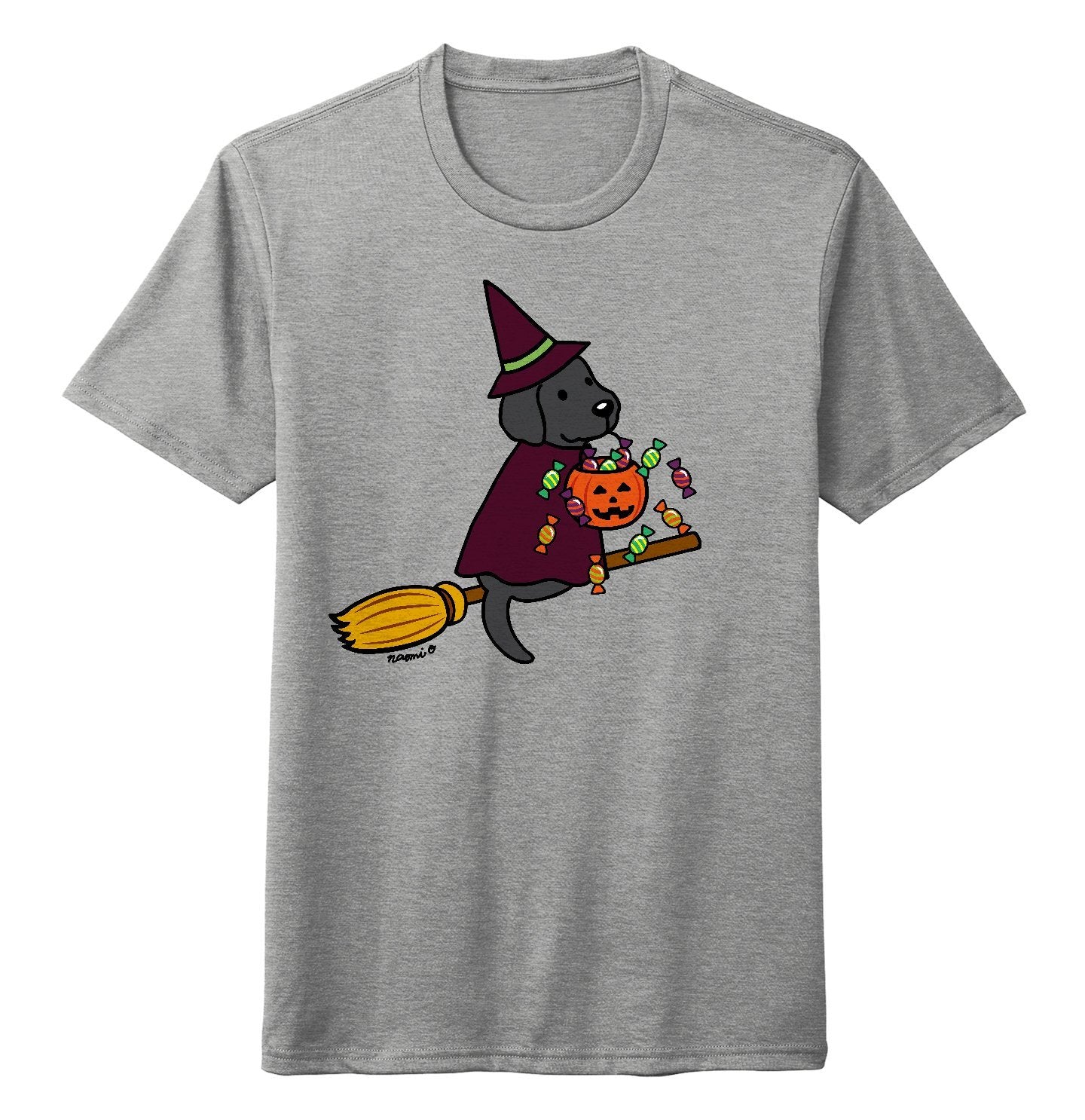 Black Lab Witch - Adult Tri-Blend T-Shirt