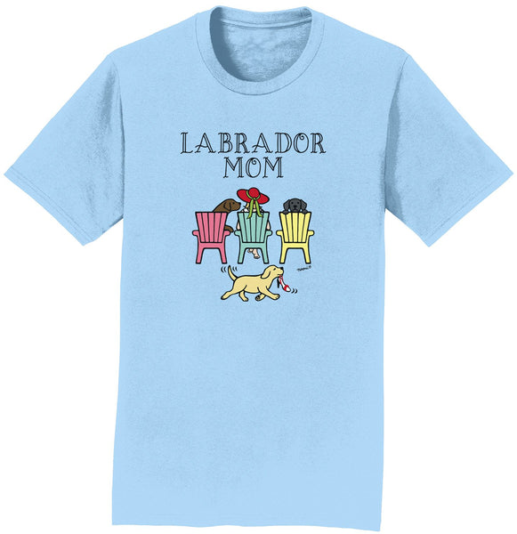 Labrador Dog Mom - Deck Chairs Design - Adult Unisex T-Shirt