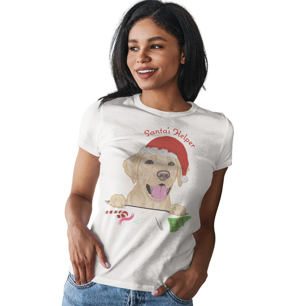 Santa Helper Yellow Lab - Women's Fitted T-Shirt
