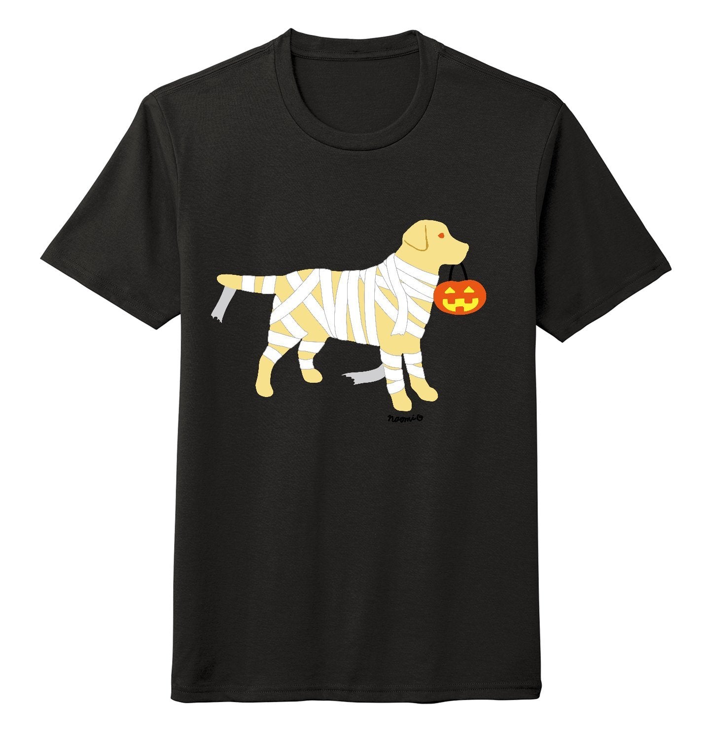 Yellow Lab Mummy Trick or Treater - Adult Tri-Blend T-Shirt