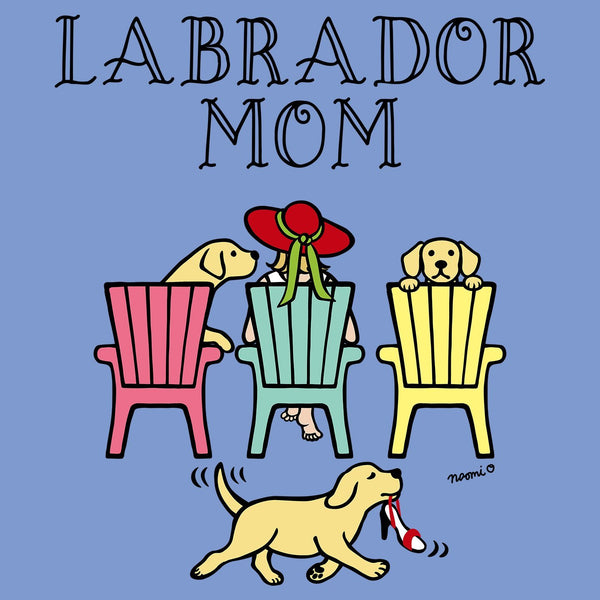 Yellow Labrador Dog Mom - Deck Chairs Design - Women's Tri-Blend T-Shirt