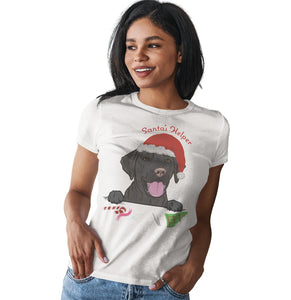Labradors.com - Santa Helper Black Lab - Women's Fitted T-Shirt