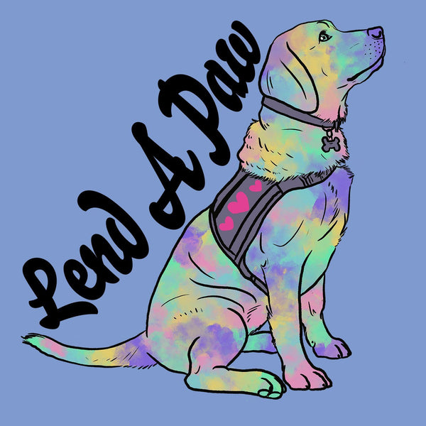 Lend a Paw Labrador Retriever - Adult Tri-Blend T-Shirt