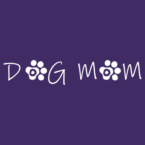 Dog Mom - Paw Text - Women's Fitted T-Shirt