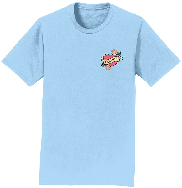 Lab Mom Heart - Pocket - Adult Unisex T-Shirt
