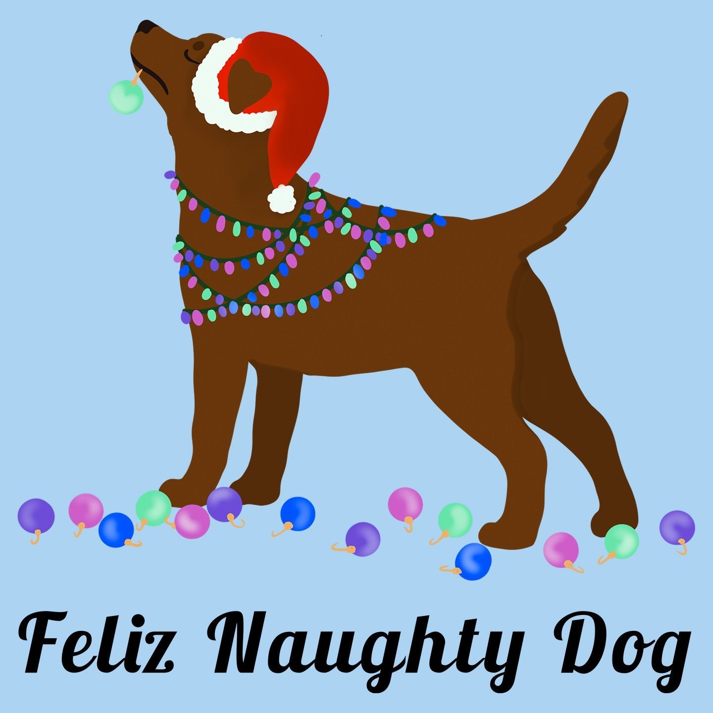 Feliz Naughty Dog Chocolate Lab - Kids' Unisex T-Shirt