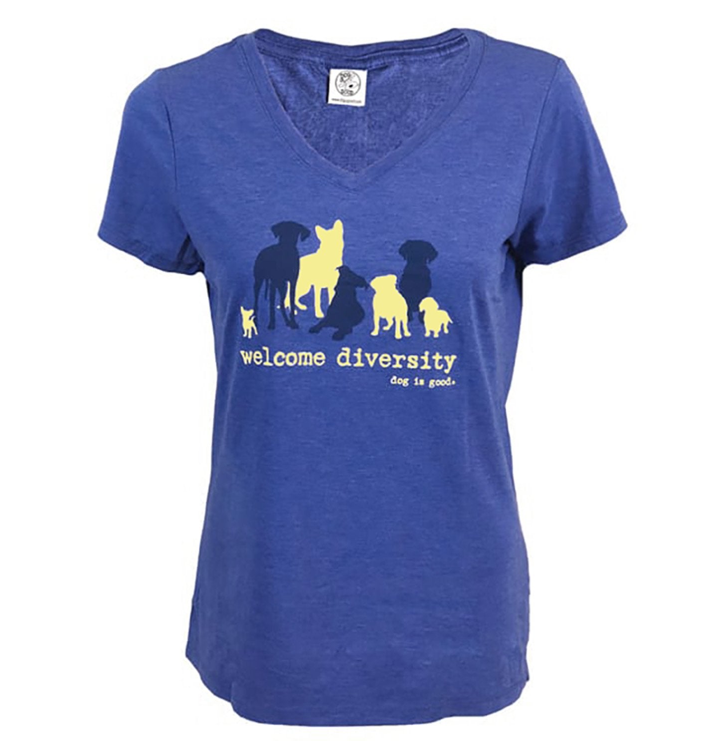 Welcome Diversity - Dog Is Good - Ladies' V-Neck T-Shirt