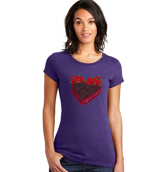 Labradors.com - Box of Chocolate Labs - Women's Fitted T-Shirt