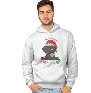Labradors.com - Santa Helper Black Lab - Adult Unisex Hoodie Sweatshirt