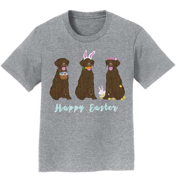 Easter Chocolate Labrador Line Up - Kids' Unisex T-Shirt