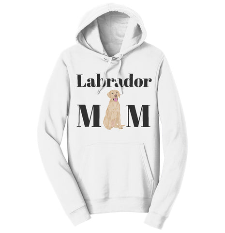 Labradors.com - Yellow Labrador Mom Illustration - Adult Unisex Hoodie Sweatshirt