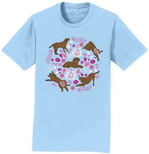 Chocolate Labrador Pink Fleur Shirt