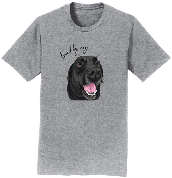 Loved By My Black Lab - Personalized Custom Adult Unisex T-Shirt