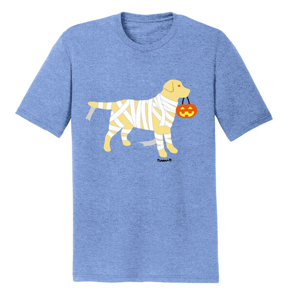 Yellow Lab Mummy Trick or Treater - Adult Tri-Blend T-Shirt
