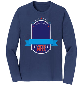 Labradors.com - Vote Pets Candidate - Personalized Custom Adult Unisex Long Sleeve T-Shirt