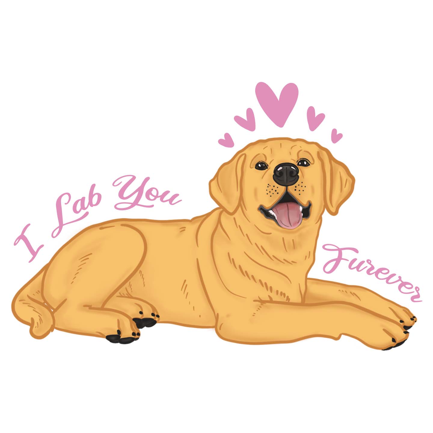 Yellow Lab You Forever - Women's Fitted T-Shirt