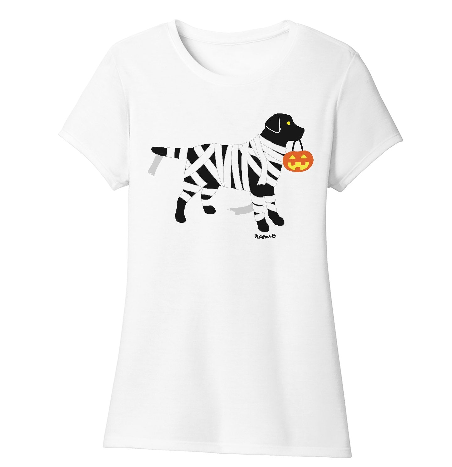 Black Lab Mummy Trick or Treater - Women's Tri-Blend T-Shirt