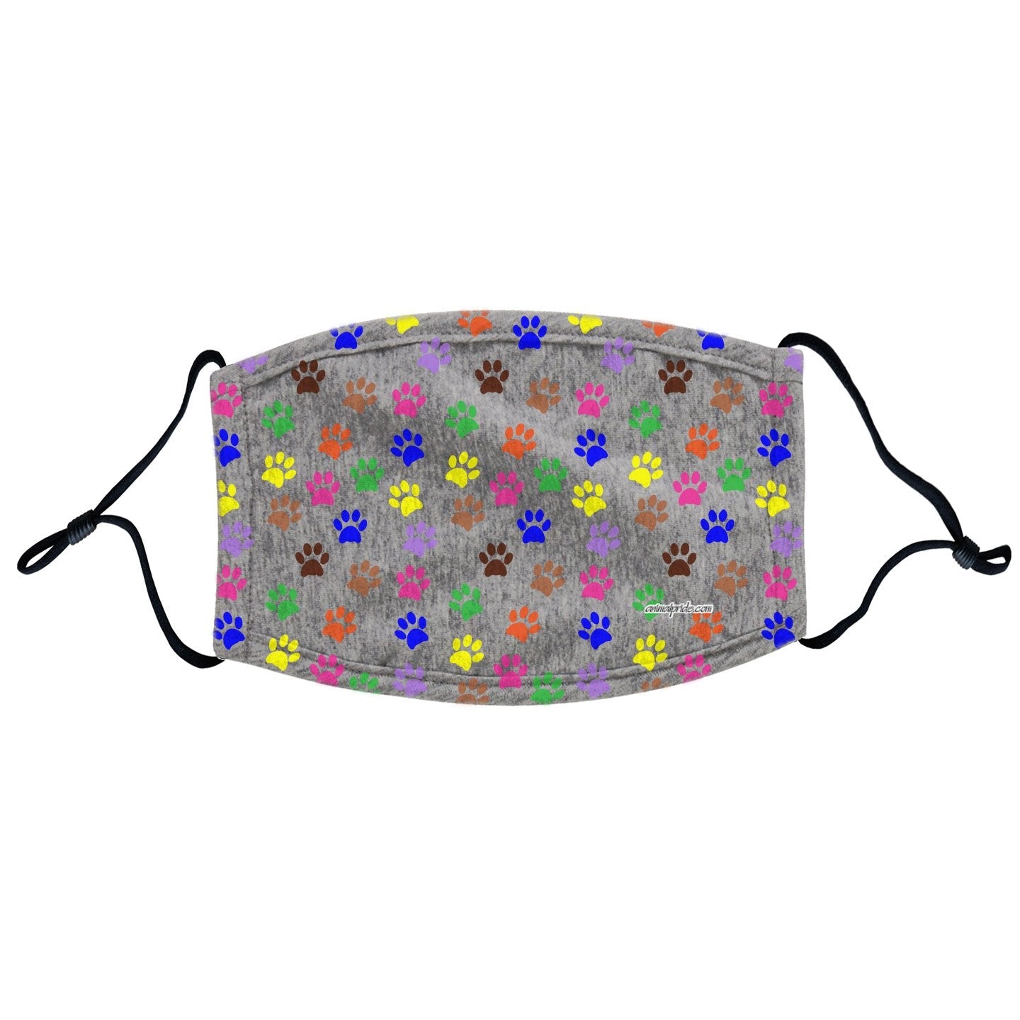 Colorful Paw Prints - Adult Adjustable Face Mask