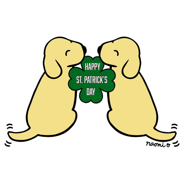 Happy St. Patrick's Day Yellow Lab Puppies - Kids' Unisex T-Shirt