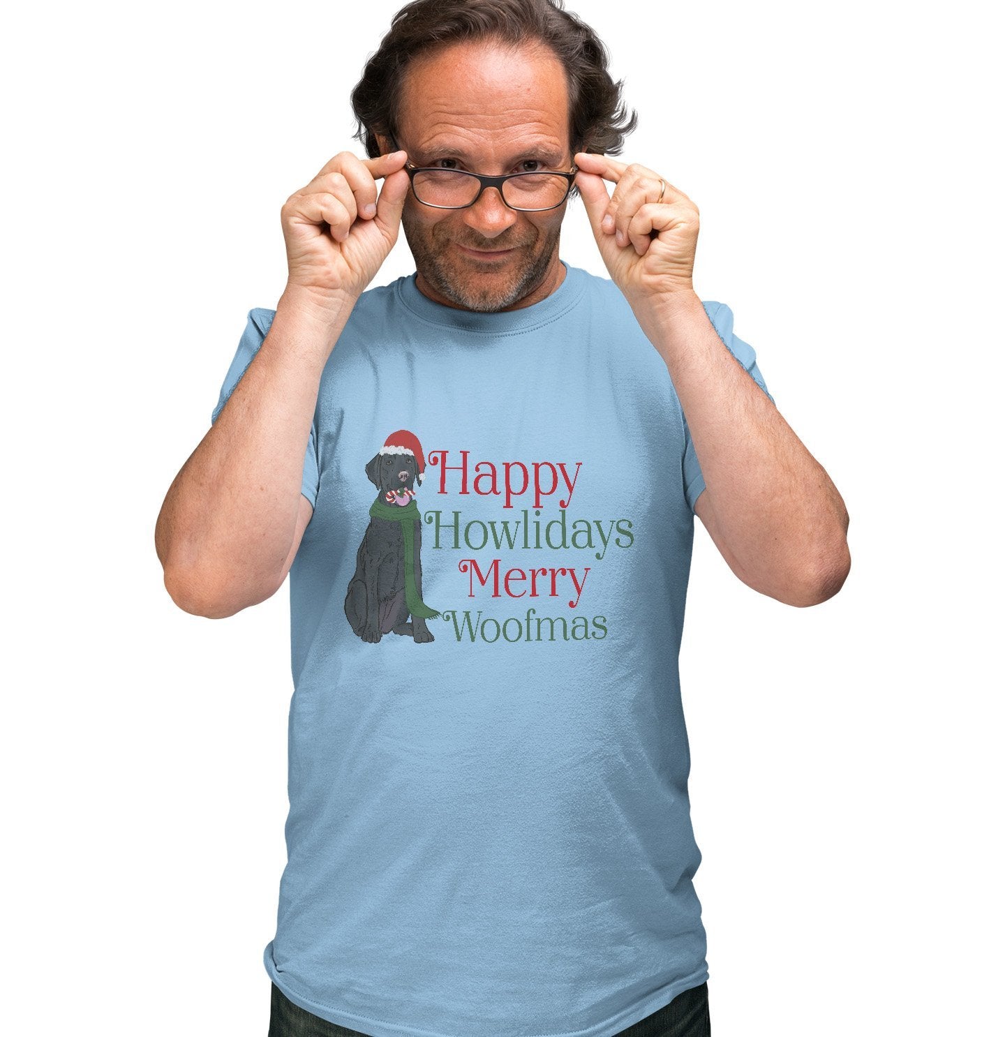 Labradors.com - Merry Woofmas Black Lab - Adult Unisex T-Shirt