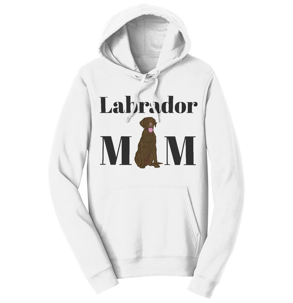 Labradors.com - Chocolate Labrador Mom Illustration - Adult Unisex Hoodie Sweatshirt