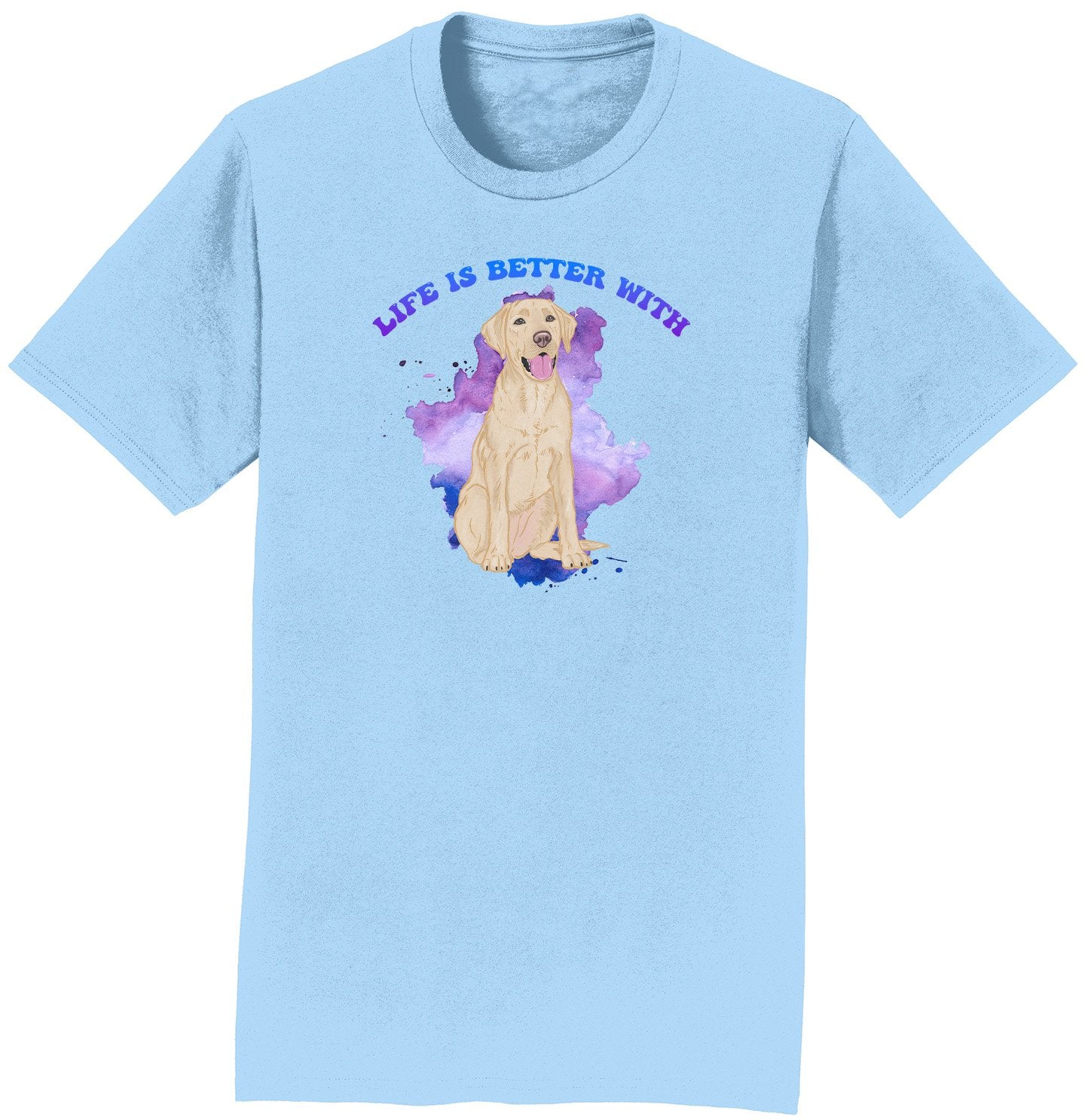 Life is Better Yellow Lab Personalized Custom Adult Unisex T