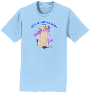 Labradors.com - Life is Better Yellow Lab - Personalized Custom Adult Unisex T-Shirt