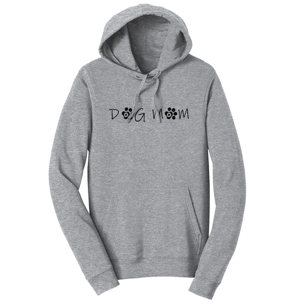 Dog Mom - Paw Text - Adult Unisex Hoodie Sweatshirt