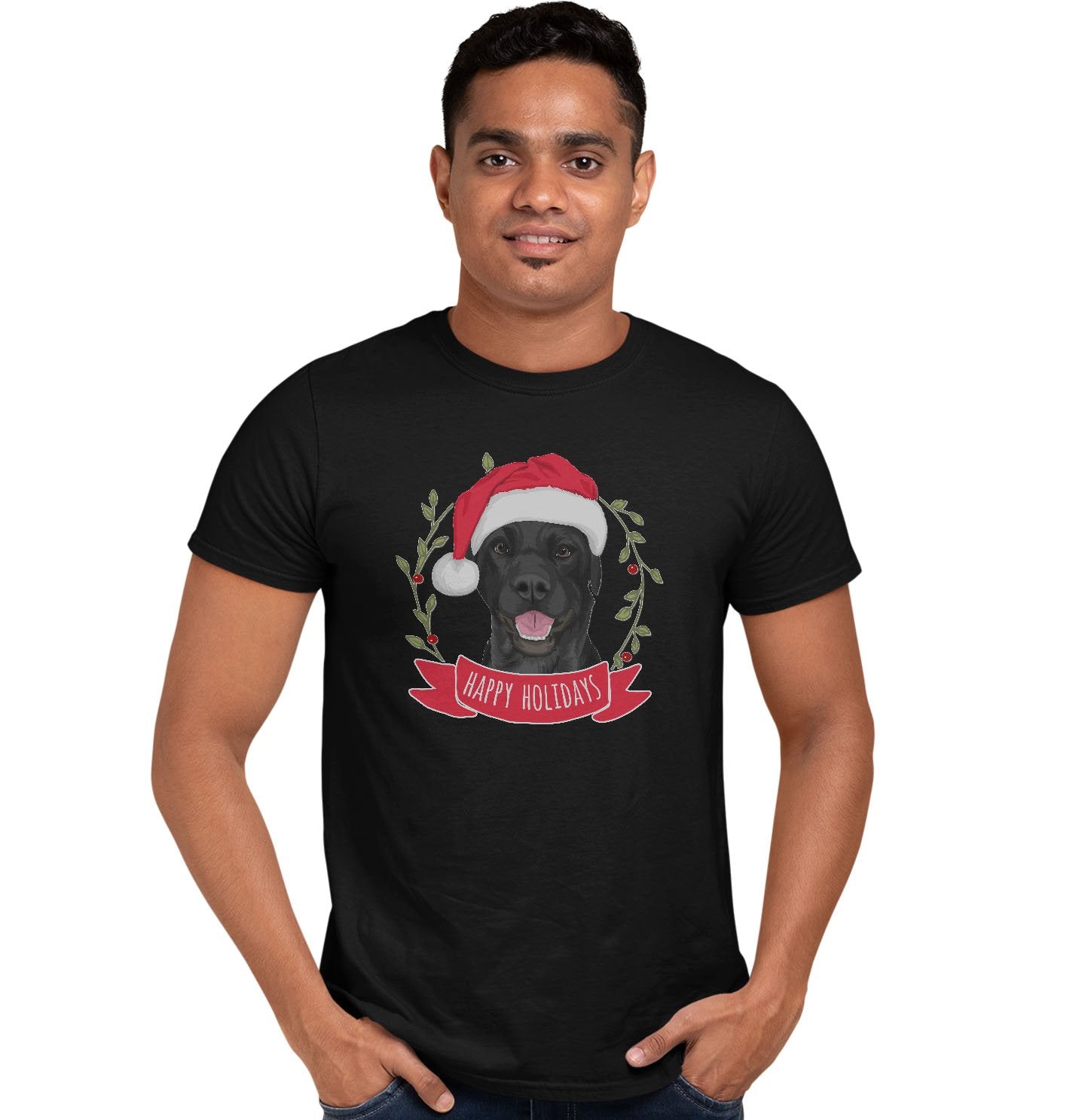 Happy Holidays Lab - Adult Unisex T-Shirt